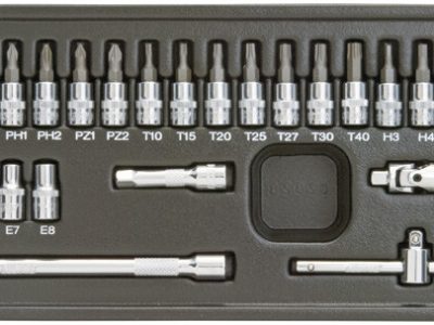 1/4" Bitdop+E-torxset, 28dlg, S-module