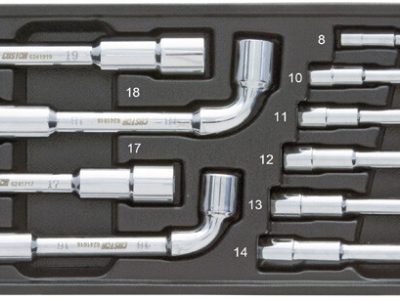Pijpsleutelset gebogen, 10dlg, M-module