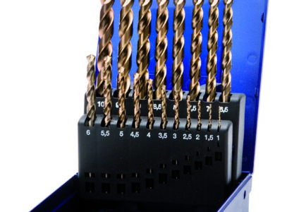 Spiraalborenset Cobalt 1 t/m 10mm, 19-dlg