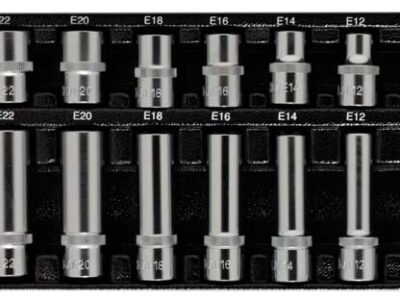 1/2" Doppenset E-torx, kort+lang, 18dlg, S-module