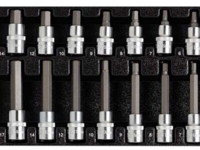 1/2" Doppenset inbus, kort+lang, 22dlg, M-module