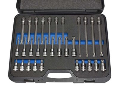 1/2" Doppenset veeltand/spline in koffer, 30dlg