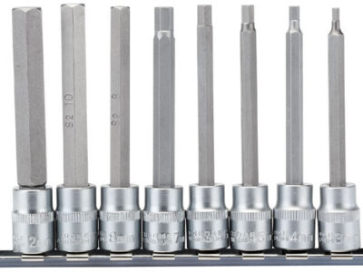 3/8" Doppenrail inbus lang, 8dlg