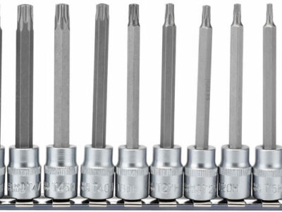 3/8" Doppenrail resi torx lang, 10dlg