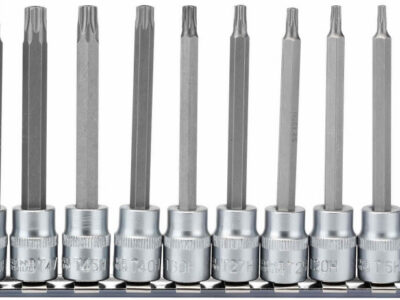 3/8" Doppenrail resi torx lang, 10dlg