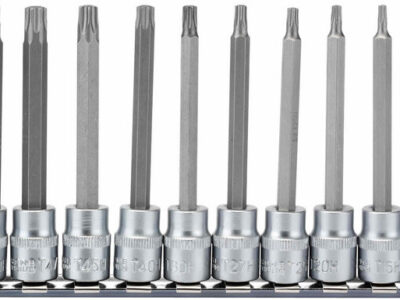 3/8" Doppenrail torx lang, 10dlg