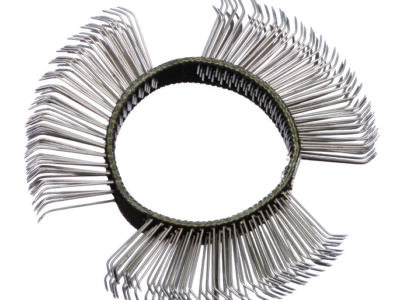 Borstelband 11mm, grof (zwart)