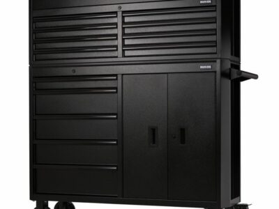 BUNKER Gereedschapswagen met topkoffer, 131cm, zwart