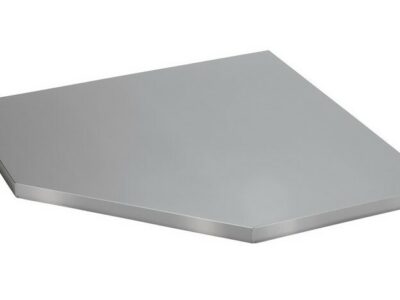 BUNKER Modulaire roestvrijstalen werkblad voor hoekkast, 87cm