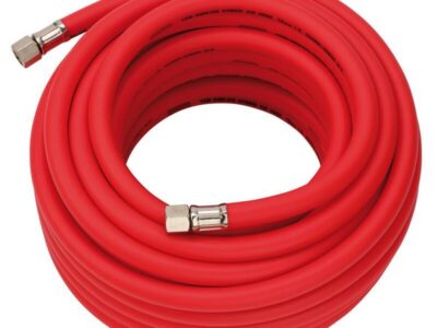 Luchtslang 10mm, high visibility, rood (1/4" draaibare aansl.), 15m