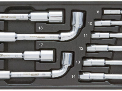 Pijpsleutelset gebogen, 10dlg, M-module