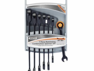 Steekringratelsleutel set zwart, 7dlg