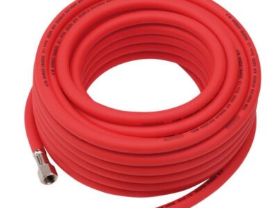 Luchtslang 8mm, high visibility (1/4" draaibare aansl.), 15m, rood