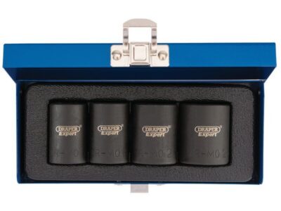 1/2" Spiraal doppenset, 4dlg, int.