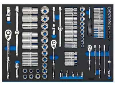 1/4"+3/8"+1/2" gereedschapset in FOAM, 96dlg