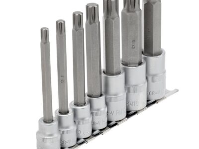 3/8”+1/2” Doppenrail ribe lang, 7dlg