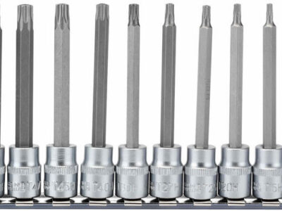 3/8" Doppenrail resitorx lang, 10dlg