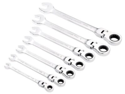 Draper HI-TORQ® Metric Flexible Head Ratcheting Combination Spanner Set (7 Piece)