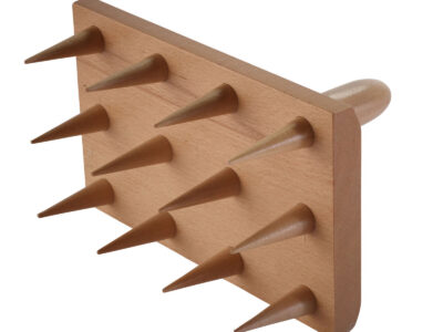 Houten pootstok met 12 pennen voor zaaitrays, 120x200mm