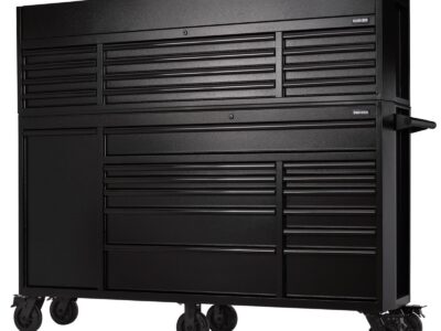 BUNKER Gereedschapswagen met topkoffer, 183cm, zwart