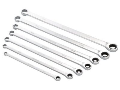 Ring-ringratelsleutelset, extra lang, 7dlg