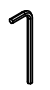 Inbussleutel, 2.5 mm. IMB.US2.5
