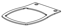 Bevestigingsplaat bovenzijde. 032.0041