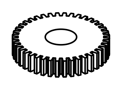Spindel tandwiel. 032.0186
