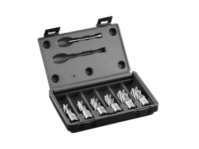 Kernboren set, HSS, DoC 1", Dmin 9/16", Dmax 13/16". HCS.KIT/8