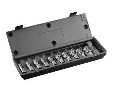 Kernboren set, HSS, DoC 1", Dmin 9/16", Dmax 1". HSS.KIT/10S-I1