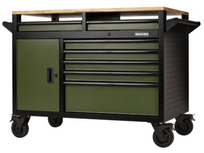 BUNKER Gereedschapswagen/werkbank 122cm, groen