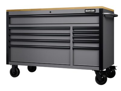 BUNKER Gereedschapswagen/werkbank, 142cm, lichtgrijs